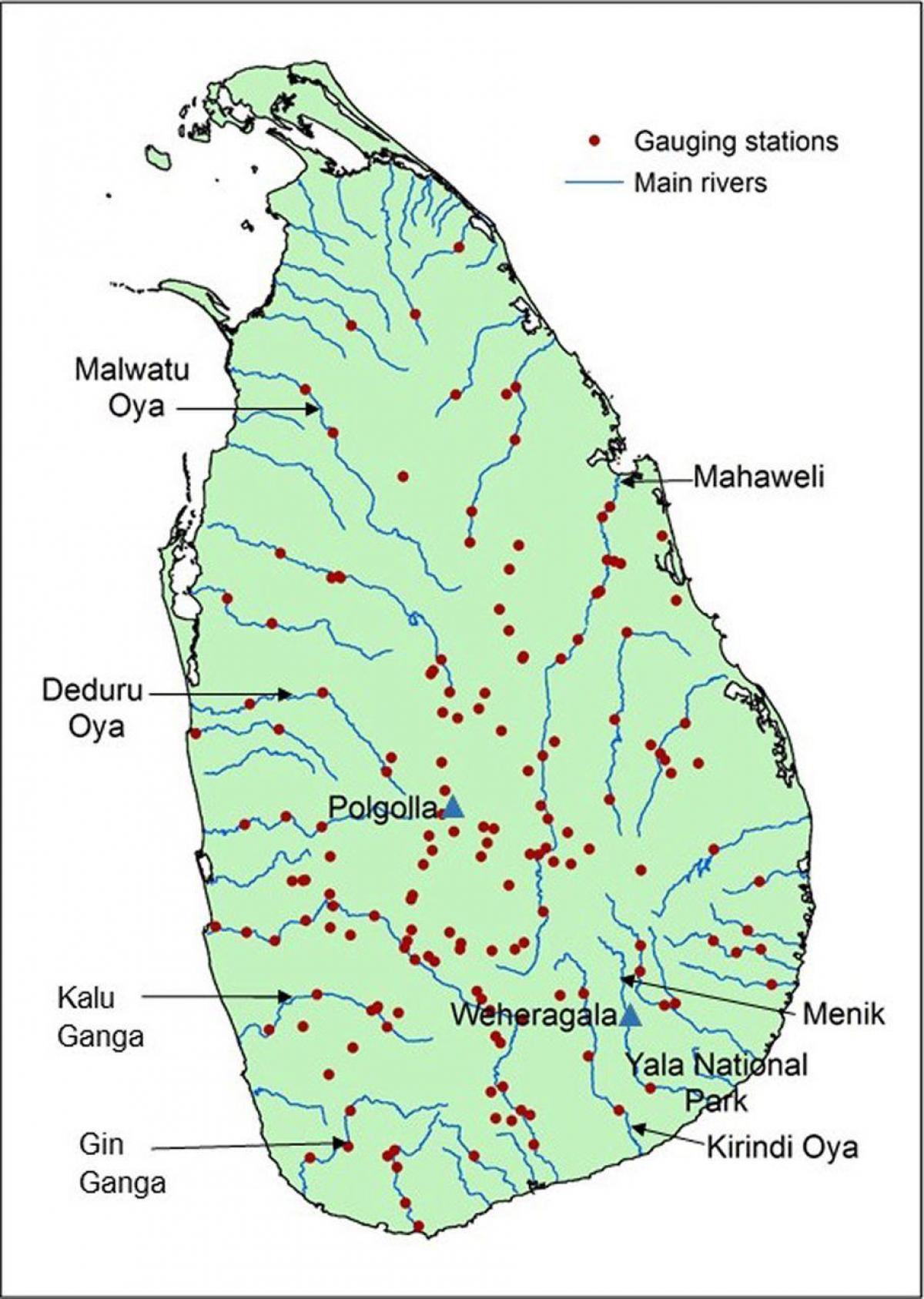 river χάρτης Σρι Λάνκα