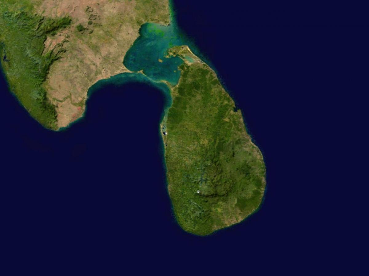σε απευθείας σύνδεση δορυφορικό χάρτη της Σρι Λάνκα