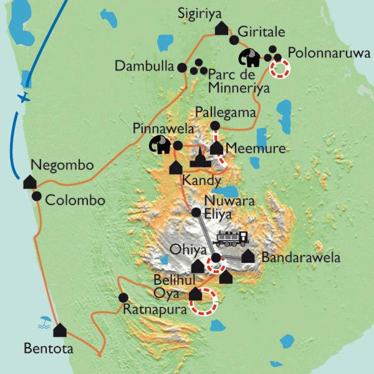 Σρι Λάνκα, sigiriya εμφάνιση χάρτη