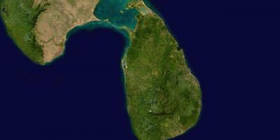 Σε απευθείας σύνδεση δορυφορικό χάρτη της Σρι Λάνκα